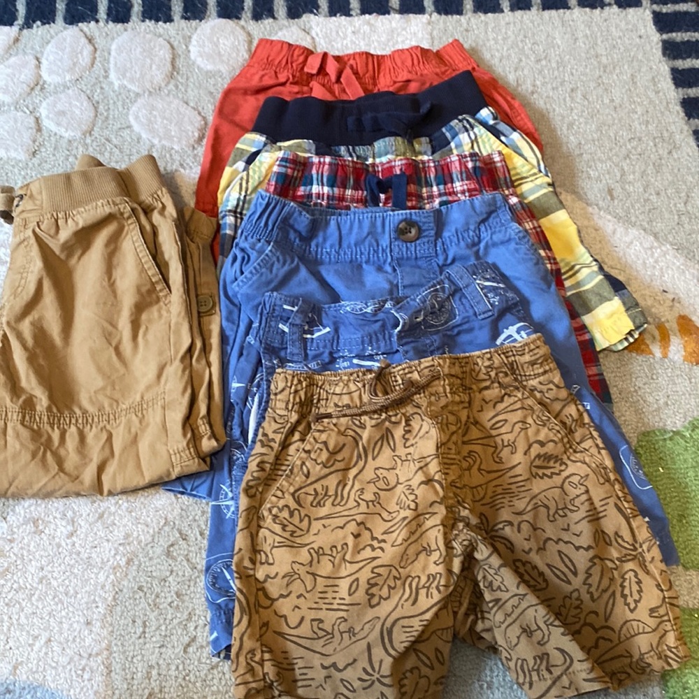 3T boys bottoms lot 6-shorts 1 pant
